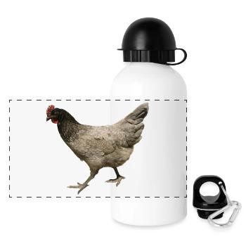 poulet gris - Gourde panoramique avec couvercle 500 ml - blanc - Devant