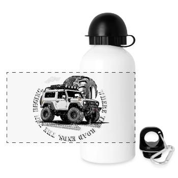 Conducteur tout-terrain - Gourde panoramique avec couvercle 500 ml - blanc - Devant