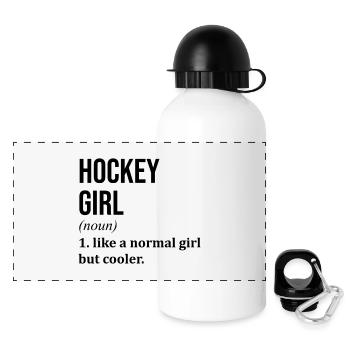 hockey - Gourde panoramique avec couvercle 500 ml - blanc - Devant