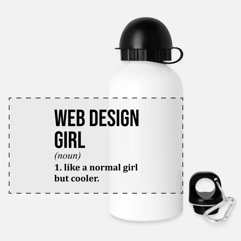 Conception de sites Web - Gourde panoramique avec couvercle 500 ml - blanc