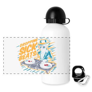 Dropping sick beats - Panoramic Thermal Bottle with Lid 500 ml - white - Front