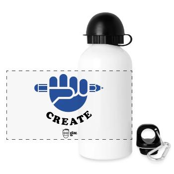 Create ! Dos - Gourde panoramique avec couvercle 500 ml - blanc - Devant