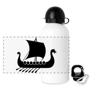 Viking Ship - Panoramic Thermal Bottle with Lid 500 ml - white - Front