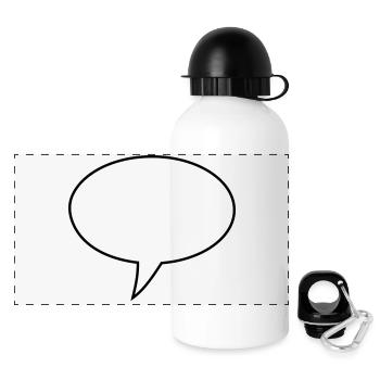 Speech Bubble Design Links - Panoramic Thermal Bottle with Lid 500 ml - white - Front