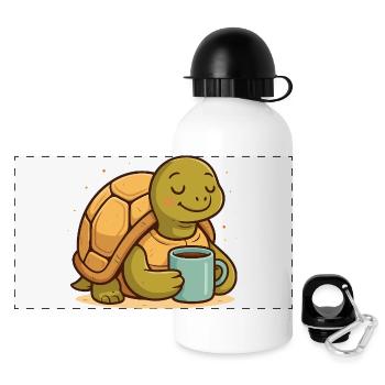 Coffee Cake in the Morning Light - Panoramic Thermal Bottle with Lid 500 ml - white - Front