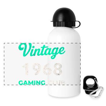 Vintage 1968 – Gaming Club Retro Birth Year - Panoramic Thermal Bottle with Lid 500 ml - white - Front
