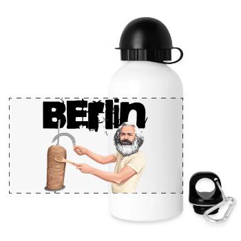Berlin Döner Marx - Gourde panoramique avec couvercle 500 ml - blanc - Devant