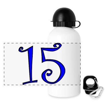 15. 15 YEARS. 15th ANNIVERSARY. 15 YEAR ANNIVERSARY. - Panoramic Thermal Bottle with Lid 500 ml - white - Front