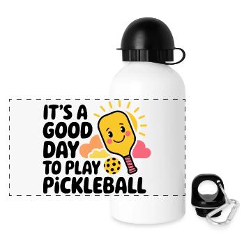 Chemise de pickleball drôle Conception de pagaie mignonne pour l’équipe - Gourde panoramique avec couvercle 500 ml - blanc - Devant
