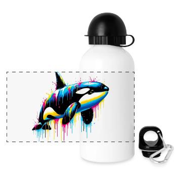 Killer whale - Panoramic Thermal Bottle with Lid 500 ml - white - Front