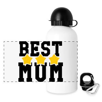 Best Mom - Mother's Day - Panoramic Thermal Bottle with Lid 500 ml - white - Front