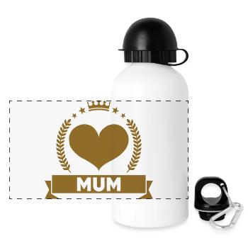 Maman d'Amour - Mother's Day - Panoramic Thermal Bottle with Lid 500 ml - white - Front