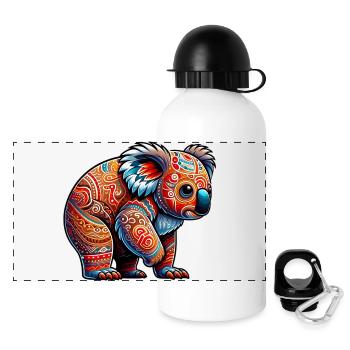 Koala - Panorama Trinkflasche mit Deckel 500 ml - Weiß - Vorne