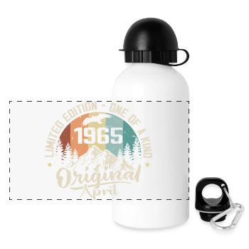 Cadeau Anniversaire Avril 1965 April 1965 - Gourde panoramique avec couvercle 500 ml - blanc - Devant