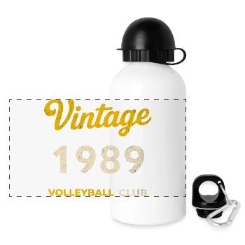 Vintage 1989 – Volleyball Club Retro Birth Year - Panoramic Thermal Bottle with Lid 500 ml - white - Front