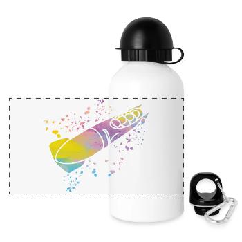 Bob Team Anschieber Bob - Panorama Trinkflasche mit Deckel 500 ml - Weiß - Vorne