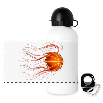 Basketball Basketball Player Gift Idea Baller Bball - Panoramic Thermal Bottle with Lid 500 ml - white - Front