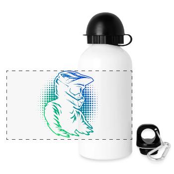 Motocross Fokus pur - Panorama Trinkflasche mit Deckel 500 ml - Weiß - Vorne