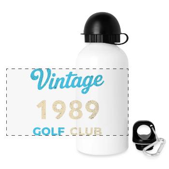 Vintage 1989 Golf Club Retro Birth Year Gift - Panoramic Thermal Bottle with Lid 500 ml - white - Front