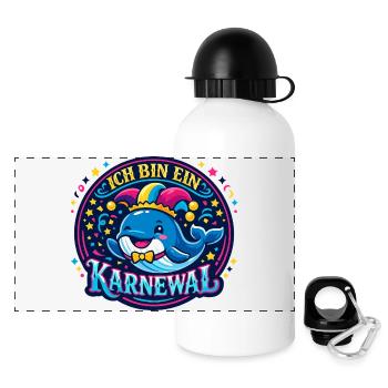 Jeu de mots de Carnaval Jecke Cadeau drôle 5e année - Gourde panoramique avec couvercle 500 ml - blanc - Devant