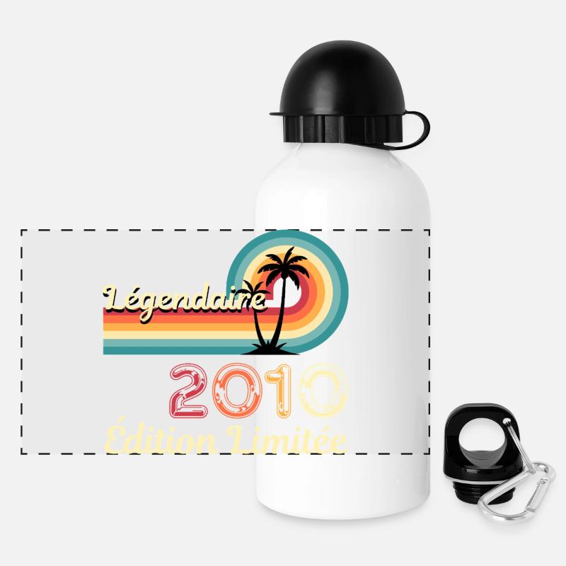 Légendaire 2010, édition limitée - Gourde panoramique avec couvercle 500 ml - blanc