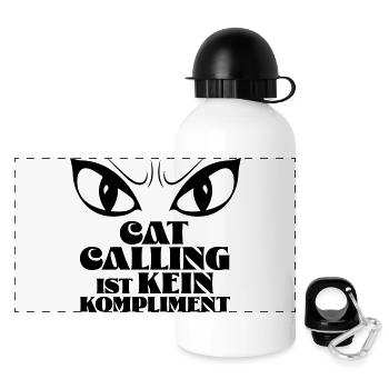 Catcalling is not a compliment! - Panoramic Thermal Bottle with Lid 500 ml - white - Front