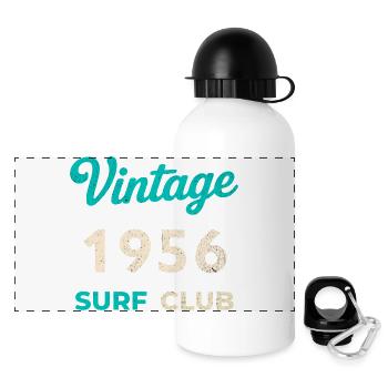 Cadeau vintage de l’année de naissance rétro du Surf Club 1956 - Gourde panoramique avec couvercle 500 ml - blanc - Devant