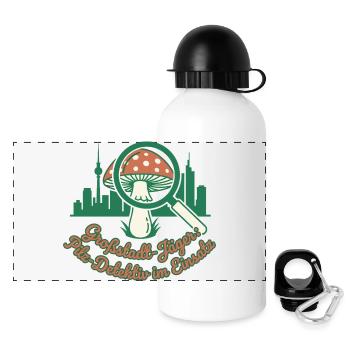 Urban Pilz Detektiv - Panorama Trinkflasche mit Deckel 500 ml - Weiß - Vorne