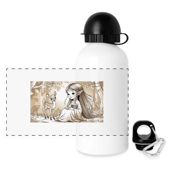 Elfe - Panorama Trinkflasche mit Deckel 500 ml - Weiß - Vorne