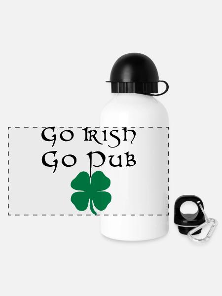 Go Irish Go Pub Irland irisch St Patricks Day - Panoramic Thermal Bottle with Lid 500 ml - white
