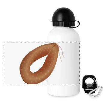 Ringwurst - Panorama Trinkflasche mit Deckel 500 ml - Weiß - Vorne