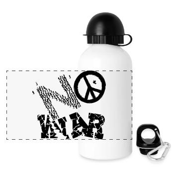 NO WAR - Gourde panoramique avec couvercle 500 ml - blanc - Devant