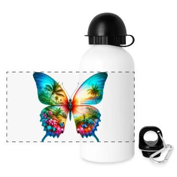 Butterfly - Panoramic Thermal Bottle with Lid 500 ml - white - Front