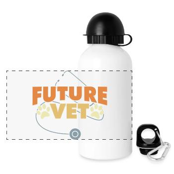 Zukünftiger Tierarzt - Panorama Trinkflasche mit Deckel 500 ml - Weiß - Vorne