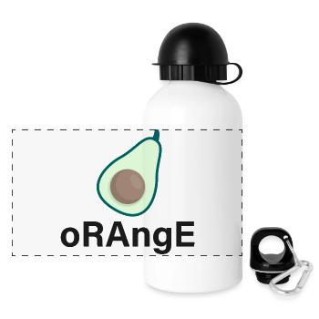 CRAZY FRUITS Kollektion - Panorama Trinkflasche mit Deckel 500 ml - Weiß - Vorne