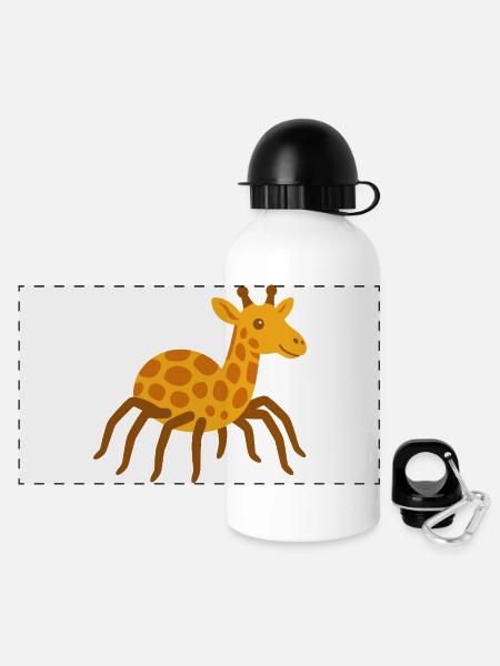Cute Spider Giraffe - Panoramic Thermal Bottle with Lid 500 ml - white