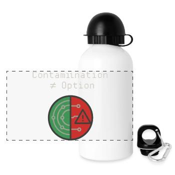 Environnement contrôlé par un technicien en salle blanche - Gourde panoramique avec couvercle 500 ml - blanc - Devant