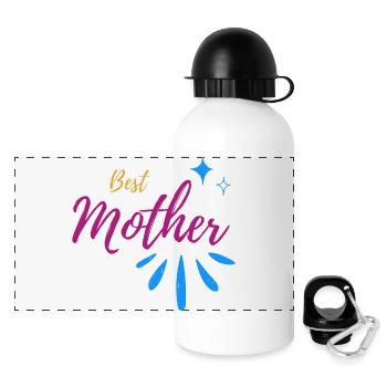 Best Mother Font with Spark Speckle - Panoramic Thermal Bottle with Lid 500 ml - white - Front