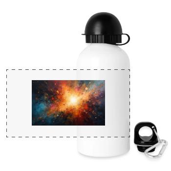 Cosmic Burst Nebula Explosion - Panoramic Thermal Bottle with Lid 500 ml - white - Front
