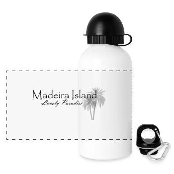 Madeira Island - Lovely paradise - Panorama Trinkflasche mit Deckel 500 ml - Weiß - Vorne