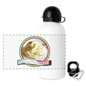Spaghetti, Italian taste - Panoramic Thermal Bottle with Lid 500 ml - white - Front