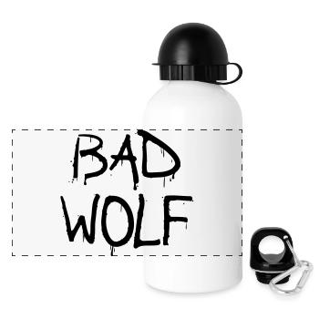 bad wolf - Gourde panoramique avec couvercle 500 ml - blanc - Devant