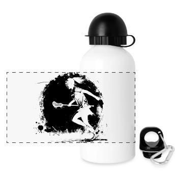 Lacrosse Player - Panoramic Thermal Bottle with Lid 500 ml - white - Front