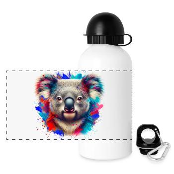 Koala - Panorama Trinkflasche mit Deckel 500 ml - Weiß - Vorne