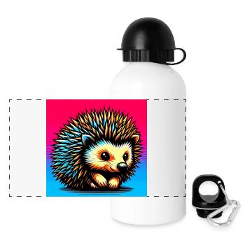 hedgehog - Panoramic Thermal Bottle with Lid 500 ml - white - Front