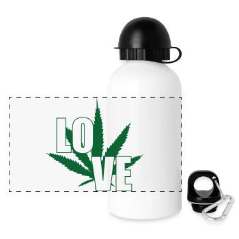 Cannabis - Weed - Legalize - Panoramic Thermal Bottle with Lid 500 ml - white - Front