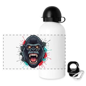 Ape Roar Farbexplosion - Panorama Trinkflasche mit Deckel 500 ml - Weiß - Vorne