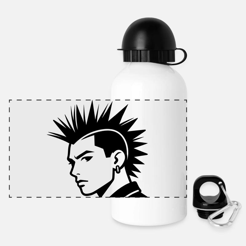 Punk - Gourde panoramique avec couvercle 500 ml - blanc