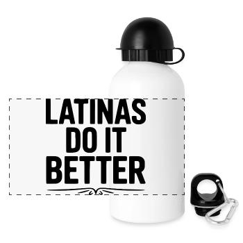 Latinas Do It Better - Panoramic Thermal Bottle with Lid 500 ml - white - Front