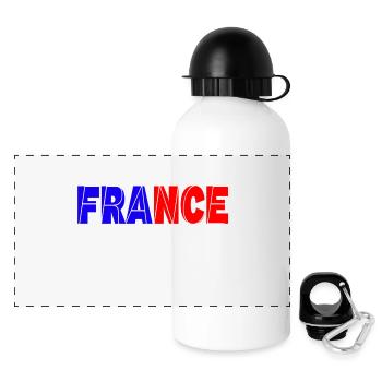 france - Gourde panoramique avec couvercle 500 ml - blanc - Devant